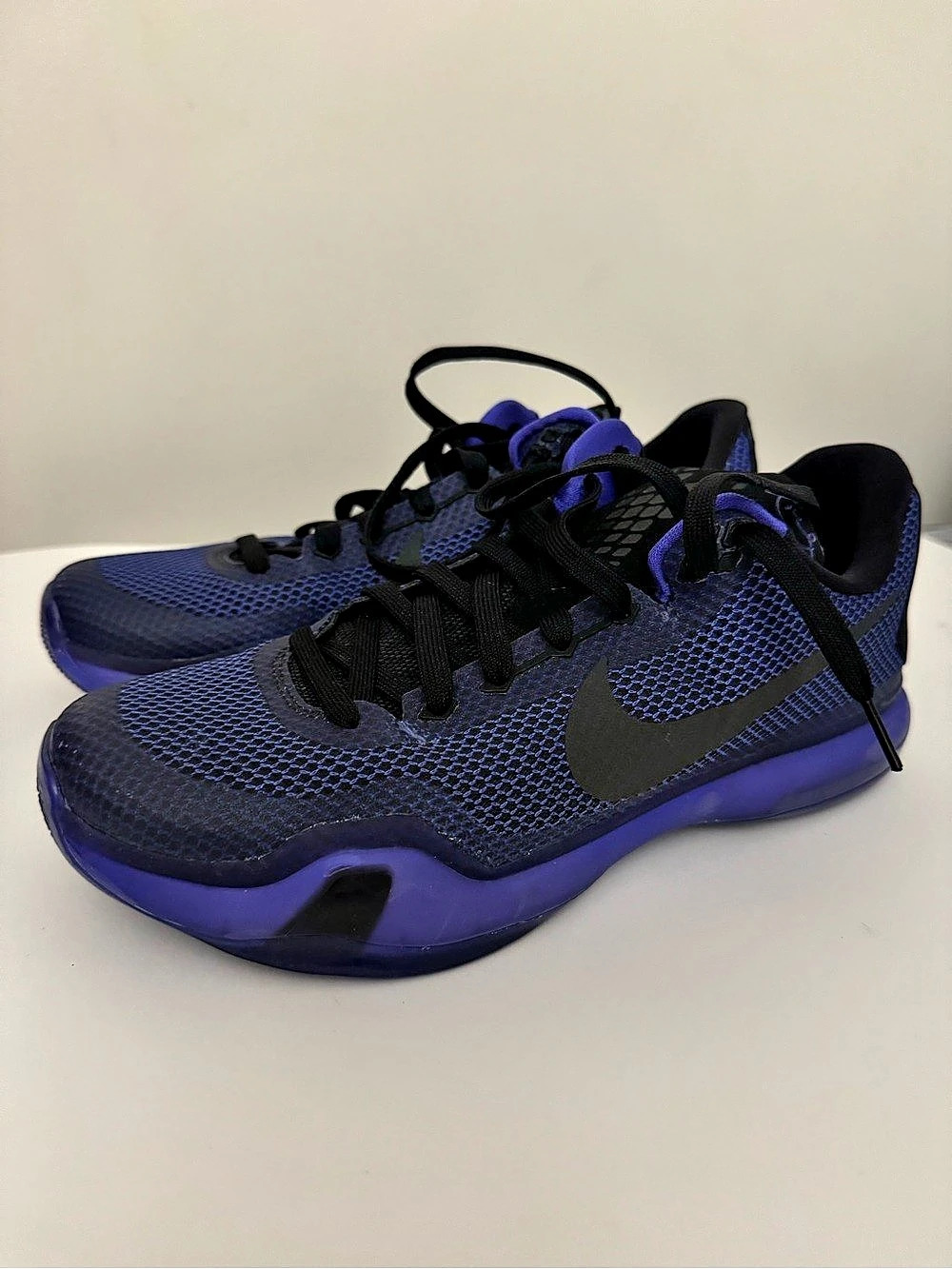 Nike Kobe 10 OG Blackour Blue & Purple Basketball Shoes size 9
